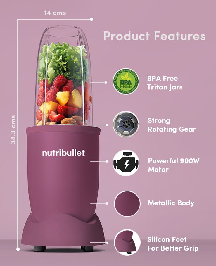 Renewed-NutriBullet Pro 900 Blender / Mixer / Smoothie Maker